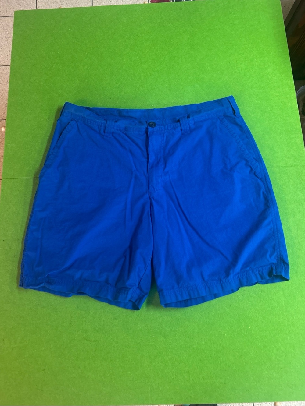 Columbia Blue Chino Stretch Shorts Men 38” Cotton Stretch 8” Casual Outdoor Work